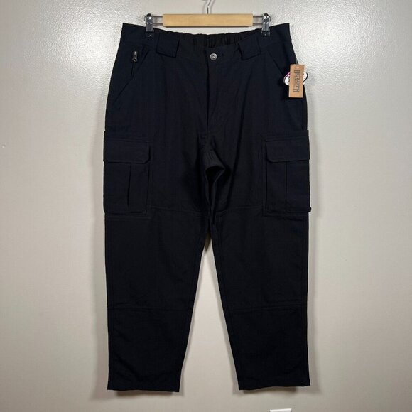 Duluth Trading Dry on the Fly Cargo Pants Size Large Black Relaxed Fit Nylon - Picture 1 of 11
